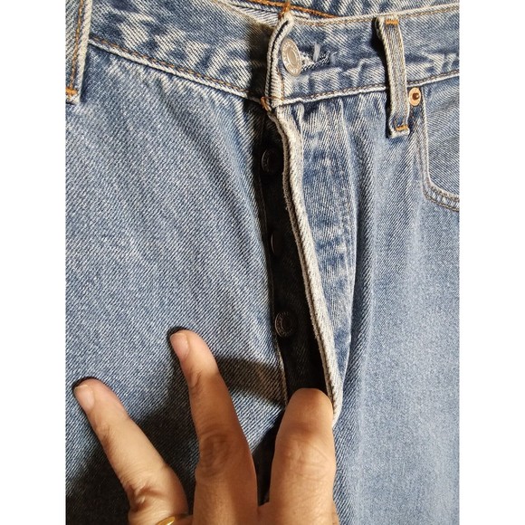 Vintage Levi’s 501 XX Distressed Faded Jeans Denim Made in USA 90s Size 36x32 - Picture 3 of 9